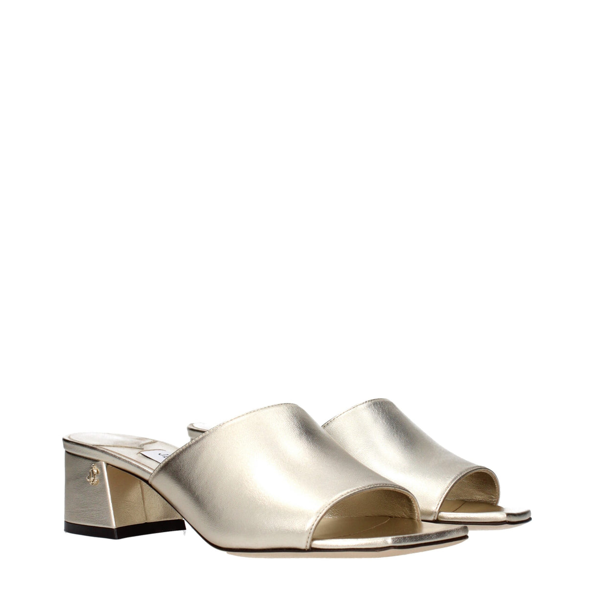 Jimmy Choo Gold Leather Platform Sandals