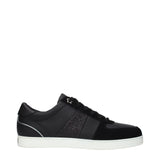 Jimmy Choo Black Leather Low Top Sneakers