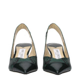 Jimmy Choo Green Leather High Heel Pumps