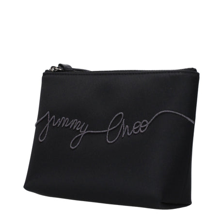 Jimmy Choo Black Satin Clutch Bag