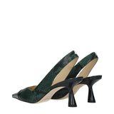 Jimmy Choo Green Leather High Heel Pumps