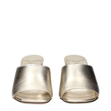 Jimmy Choo Gold Leather Platform Sandals