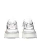 Jimmy Choo White Leather Low Top Sneakers