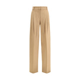 Max Mara Beige Fleece Wool Casual Pants
