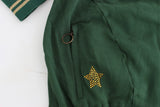 John Galliano Green Mock Zip Cardigan Sweatshirt Sweater Jacket