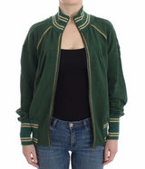 John Galliano Green Mock Zip Cardigan Sweatshirt Sweater Jacket