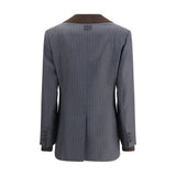 Miu Miu Gray Fleece Wool Blazer