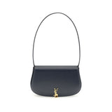 Saint Laurent Blue Calf Leather Bos Taurus Shoulder Bag