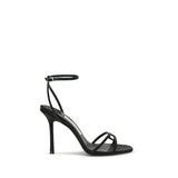 Jimmy Choo Black Calf Leather Bos Taurus Stiletto Heel Sandals