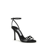 Jimmy Choo Black Calf Leather Bos Taurus Stiletto Heel Sandals