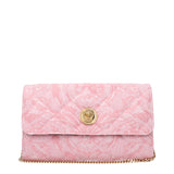 Versace Pink Fabric Clutch Bag