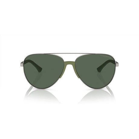 Emporio Armani Gray Metal Sunglasses
