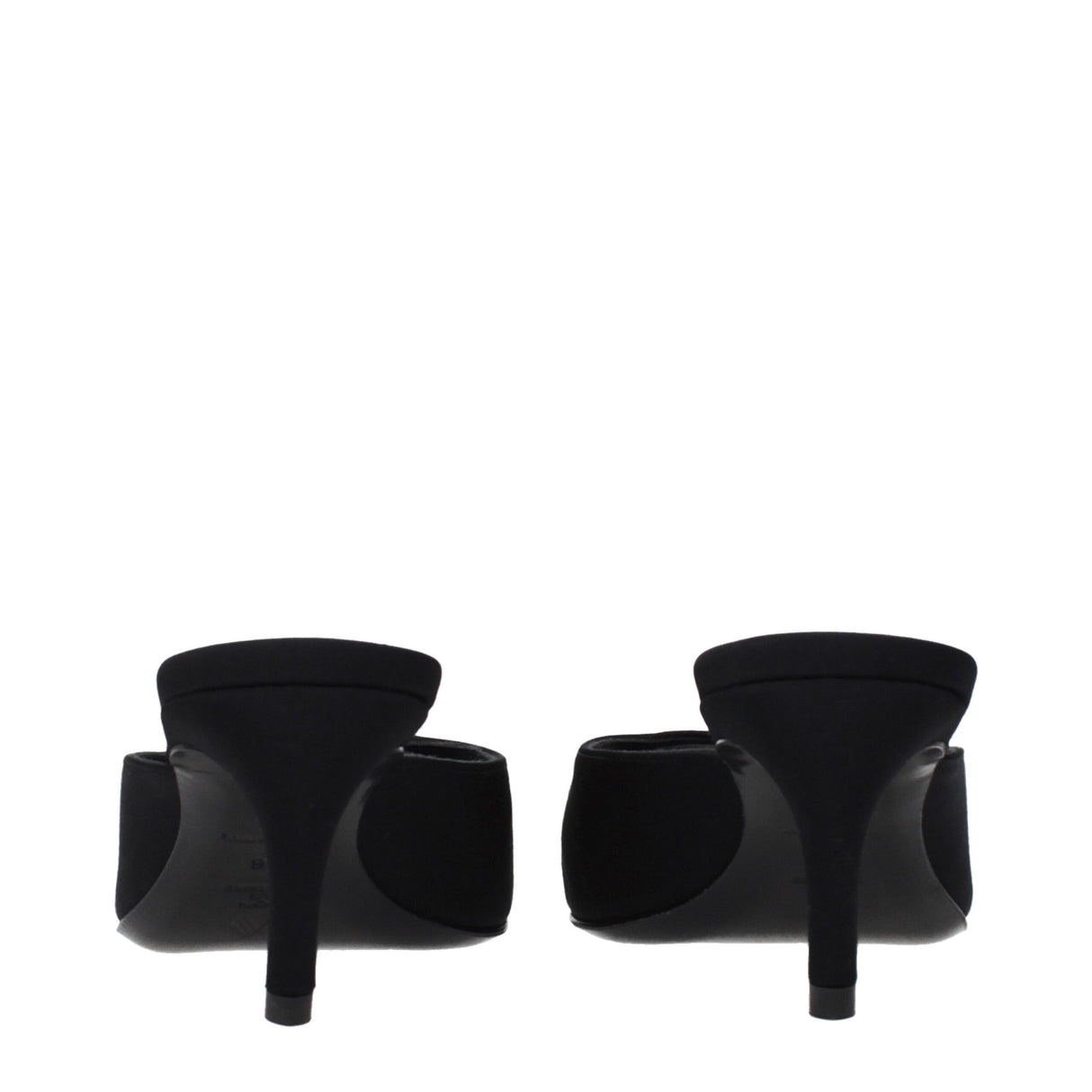 The Attico Black Fabric Flat Sandals