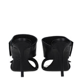 Balmain Black Leather Stiletto Heel Sandals