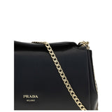 Prada Black Calf Leather Bos Taurus Shoulder Bag