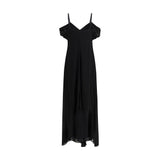 Saint Laurent Black Viscose Casual Dress