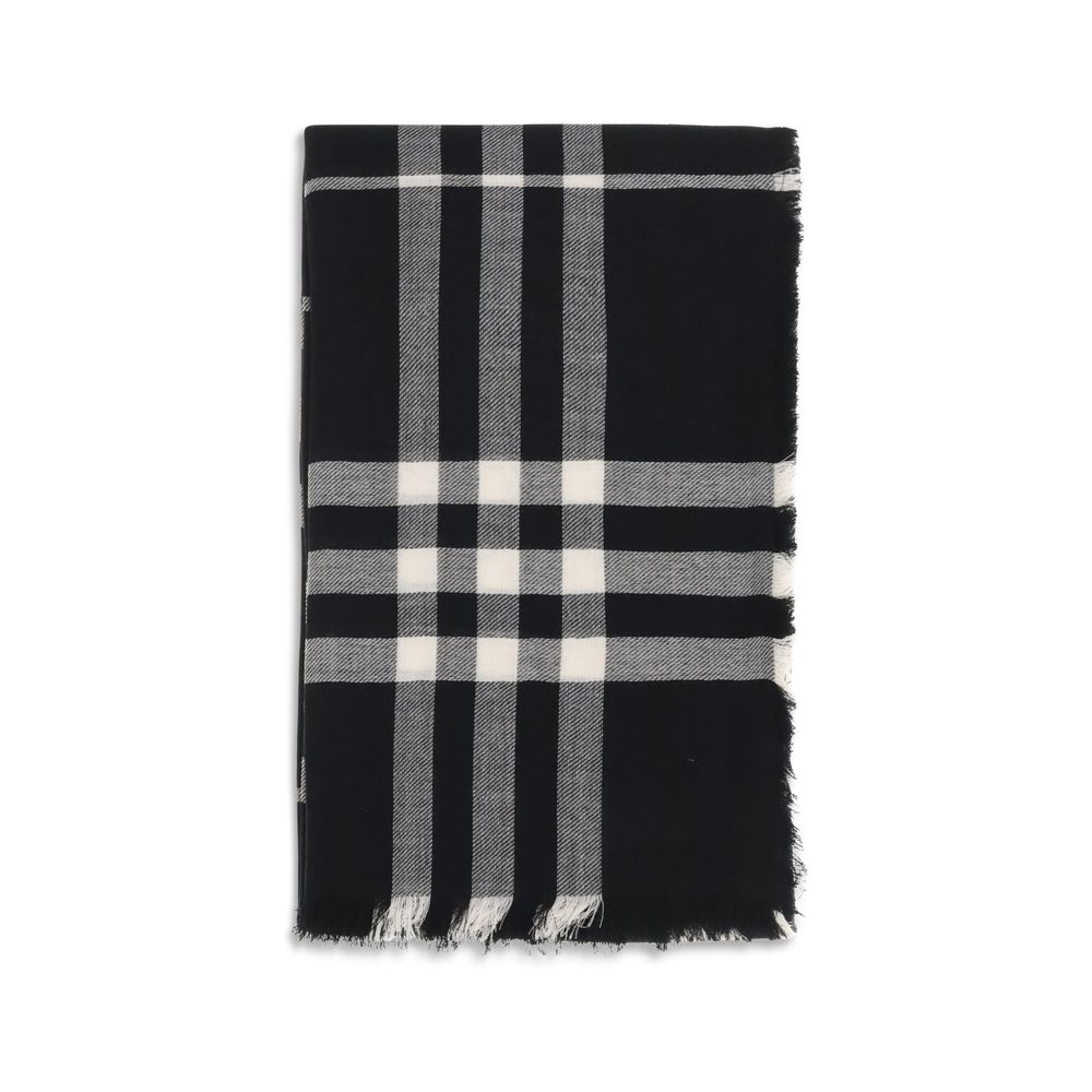 Burberry Black Wool Scarf