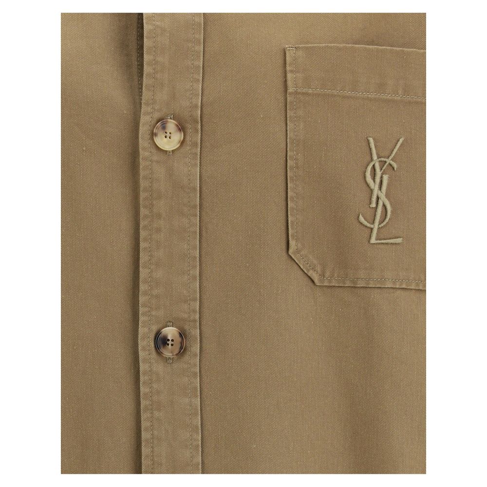 Saint Laurent Bicolor Cotton Denim Jacket