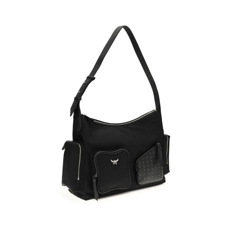 MCM Black Fabric Shoulder Bag