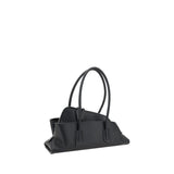 The Attico Black Calf Leather Bos Taurus Shoulder Bag