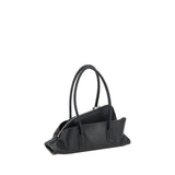 The Attico Black Calf Leather Bos Taurus Shoulder Bag