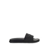 Fendi Black Rubber Flat Sandals
