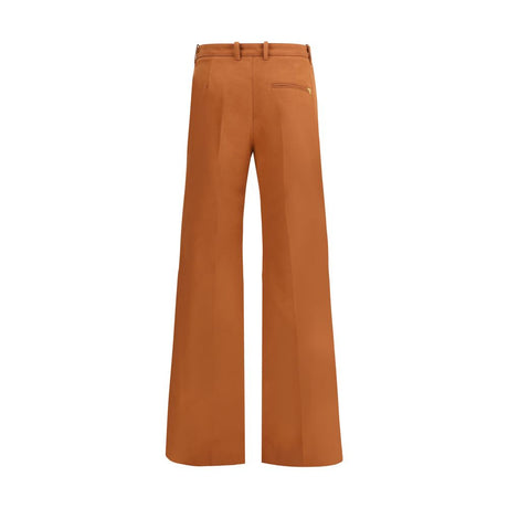Chloé Brown Cotton Flared Pants