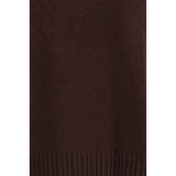 Max Mara Brown Fleece Wool Turtleneck