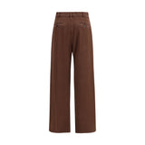 Max Mara Brown Cotton Casual Pants