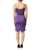 John Galliano Purple Jersey Sheath Coctail Bodycon Pencil Dress