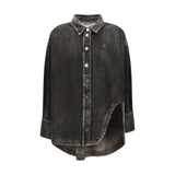 The Attico Black Denim Shirt