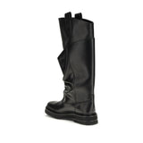 The Attico Black Calf Leather Bos Taurus Boots