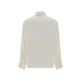 Fendi White Silk Pattern Shirt