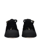 Miu Miu Black Fabric Mid Heel Pumps