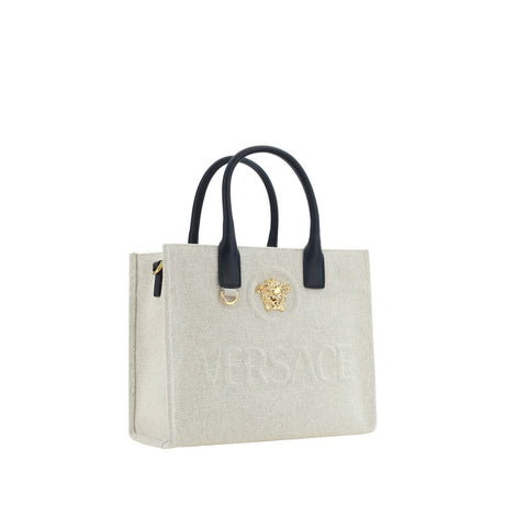 Versace Cream Cotton Shoulder Bag