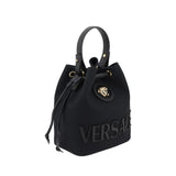 Versace Black Fabric Backet Bag