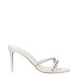 Christian Louboutin White Leather Stiletto Heel Sandals