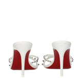 Christian Louboutin White Leather Stiletto Heel Sandals