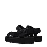 Prada Black Fabric Flat Sandals