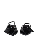 Prada Black Leather Flat Sandals