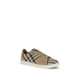 Burberry Beige Nylon Low Top Sneakers