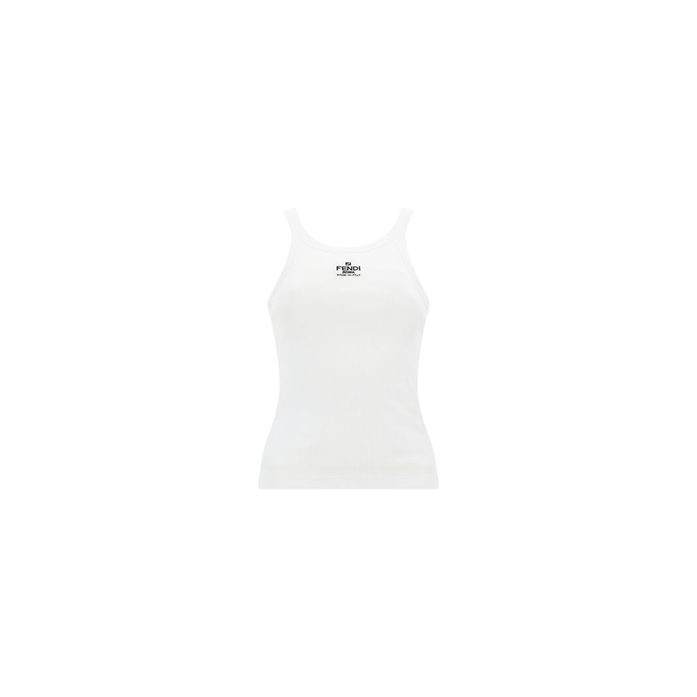 Fendi White Cotton T-Shirt