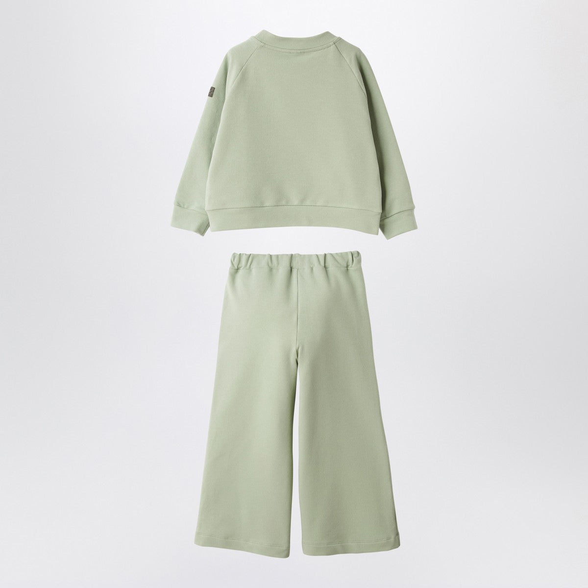 Il Gufo Sage green two-piece cotton suit