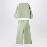 Il Gufo Sage green two-piece cotton suit