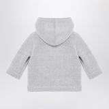 Il Gufo Grey double-breasted fleece jacket