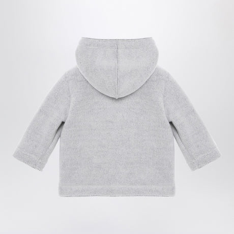 Il Gufo Grey double-breasted fleece jacket