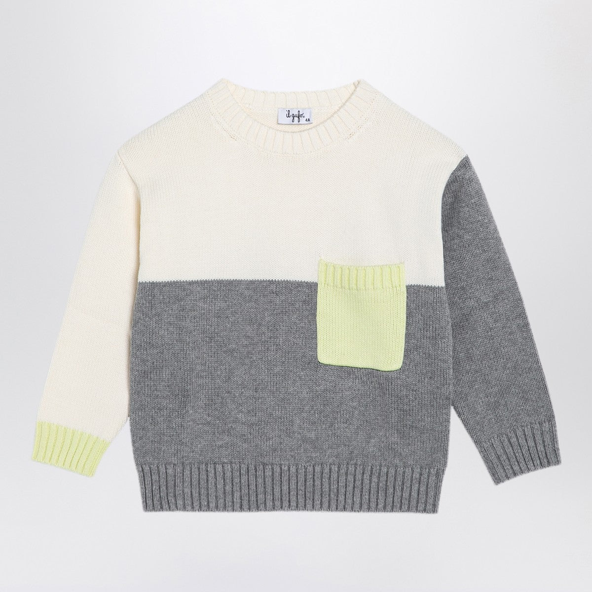 Il Gufo Colour-block jumper in organic cotton
