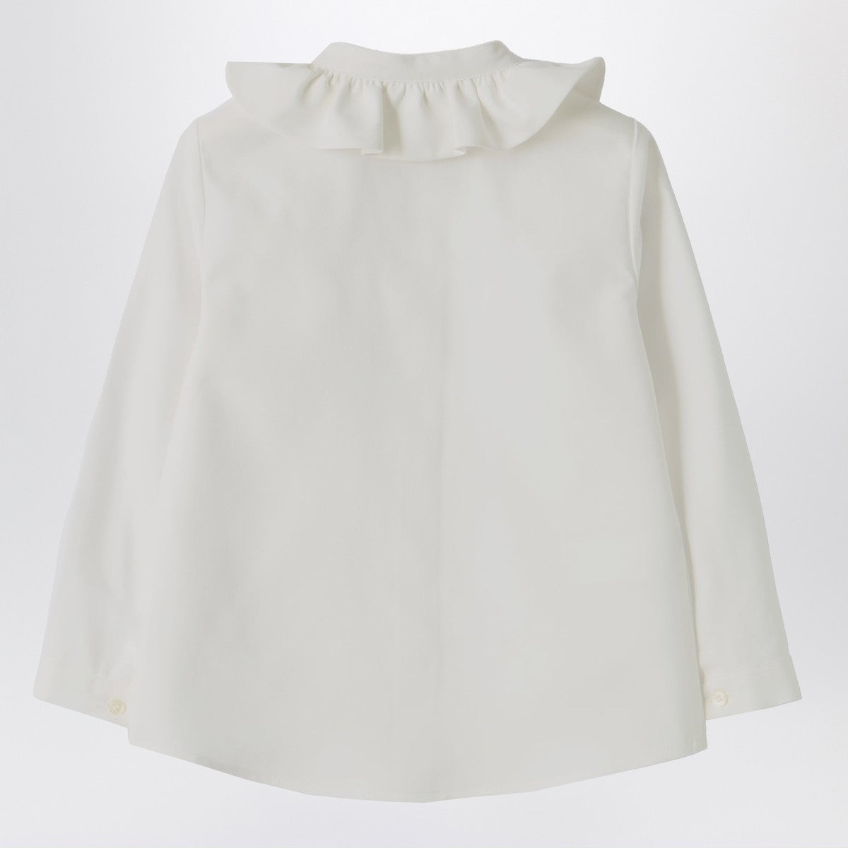 Il Gufo White shirt with ruffled collar