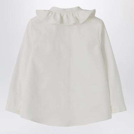 Il Gufo White shirt with ruffled collar