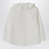 Il Gufo White shirt with ruffled collar